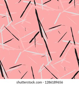 Grunge Background with Stripes. Abstract Scratched Texture with Brush Strokes. Scribbled Grunge Rapport for Cloth, Shirt, Dress. Rustic Vector Background