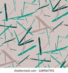 Grunge Background with Stripes. Abstract Scratched Texture with Brush Strokes. Scribbled Grunge Pattern for Print, Cotton, Curtains. Rustic Vector Background with Stripes