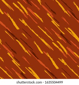 Grunge Background with Stripes. Abstract Scratched Texture with Ragged Brush Strokes. Scribbled Grunge Rapport for Chintz, Linen, Wallpaper. Rustic Vector Background with Stripes