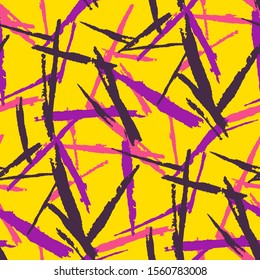 Grunge Background with Stripes. Abstract Texture with Horizontal, Vertical, Diagonal Dry Brush Strokes Scribbled Grunge Pattern for Print, Fabric, Textile. Rustic Vector Background