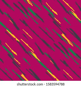 Grunge Background with Stripes. Abstract Texture with Horizontal Dry Brush Strokes Scribbled Grunge Motif for Fabric, Cloth, Textile. Retro Vector Background with Stripes