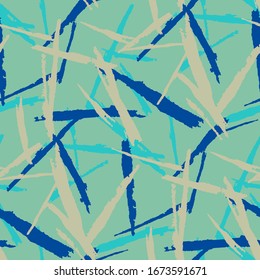 Grunge Background with Stripes. Abstract Texture with Horizontal Dry Brush Strokes Scribbled Grunge Pattern for Cotton, Print, Calico. Retro Vector Background