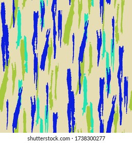 Grunge Background with Stripes. Abstract Texture with Horizontal, Vertical, Diagonal Brush Strokes. Scribbled Grunge Motif for Dress, Paper, Tablecloth. Rustic Vector Background