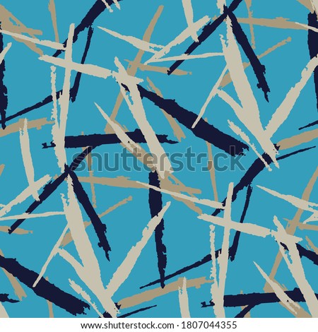 Grunge Background with Stripes. Abstract Texture with Horizontal, Vertical, Diagonal Brush Strokes. Scribbled Grunge Rapport for Cotton, Print, Textile. Trendy Vector Background
