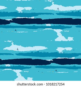 Grunge Background with Stripes. Painted Lines. Texture with Horizontal Brush Strokes. Scribbled Grunge Pattern for Sportswear, Paper, Cloth. Trendy Vector Background with Stripes
