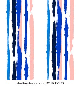 Grunge Background with Stripes. Painted Lines. Texture with Vertical Brush Strokes. Scribbled Grunge Pattern for Sportswear, Paper, Cloth. Rustic Vector Background