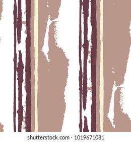 Grunge Background with Stripes. Painted Lines. Texture with Vertical Brush Strokes. Scribbled Grunge Rapport for Linen, Fabric, Wallpaper. Trendy Vector Background