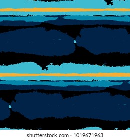 Grunge Background with Stripes. Painted Lines. Texture with Horizontal Dry Brush Strokes. Scribbled Grunge Pattern for Cloth, Fabric, Textile. Rustic Vector Background with Stripes