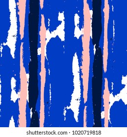 Grunge Background with Stripes. Painted Lines. Texture with Vertical Dry Brush Strokes. Scribbled Grunge Rapport for Sportswear, Fabric, Cloth. Trendy Vector Background