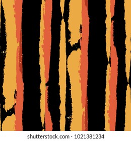 Grunge Background with Stripes. Painted Lines. Texture with Vertical Brush Strokes. Scribbled Grunge Motif for Sportswear, Fabric, Wallpaper. Trendy Vector Background with Stripes
