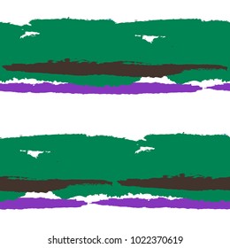Grunge Background with Stripes. Painted Lines. Texture with Horizontal Brush Strokes. Scribbled Grunge Pattern for Cloth, Fabric, Textile. Retro Vector Background