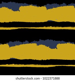 Grunge Background with Stripes. Painted Lines. Texture with Horizontal Dry Brush Strokes. Scribbled Grunge Motif for Cloth, Fabric, Textile. Trendy Vector Background
