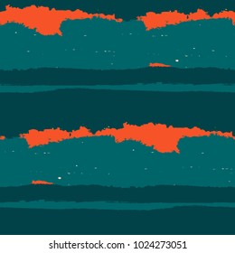 Grunge Background with Stripes. Painted Lines. Texture with Horizontal Dry Brush Strokes. Scribbled Grunge Motif for Sportswear, Fabric, Wallpaper. Retro Vector Background with Stripes