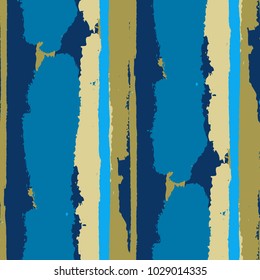Grunge Background with Stripes. Painted Lines. Texture with Vertical Dry Brush Strokes. Scribbled Grunge Rapport for Cloth, Swimwear, Textile. Retro Vector Background with Stripes