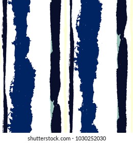 Grunge Background with Stripes. Painted Lines. Texture with Vertical Dry Brush Strokes. Scribbled Grunge Motif for Sportswear, Fabric, Wallpaper. Trendy Vector Background