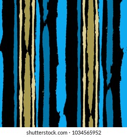 Grunge Background with Stripes. Painted Lines. Texture with Vertical Brush Strokes. Scribbled Grunge Motif for Cloth, Fabric, Textile. Trendy Vector Background with Stripes