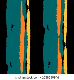 Grunge Background with Stripes. Painted Lines. Texture with Vertical Dry Brush Strokes. Scribbled Grunge Pattern for Linen, Fabric, Wallpaper. Trendy Vector Background