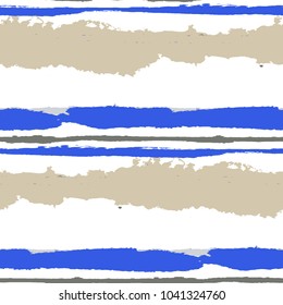 Grunge Background with Stripes. Painted Lines. Texture with Horizontal Dry Brush Strokes. Scribbled Grunge Rapport for Sportswear, Fabric, Wallpaper. Trendy Vector Background