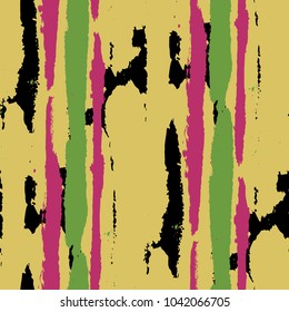 Grunge Background with Stripes. Painted Lines. Texture with Vertical Dry Brush Strokes. Scribbled Grunge Pattern for Sportswear, Fabric, Cloth. Retro Vector Background
