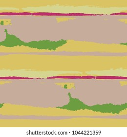 Grunge Background with Stripes. Painted Lines. Texture with Horizontal Brush Strokes. Scribbled Grunge Pattern for Sportswear, Paper, Cloth. Rustic Vector Background with Stripes