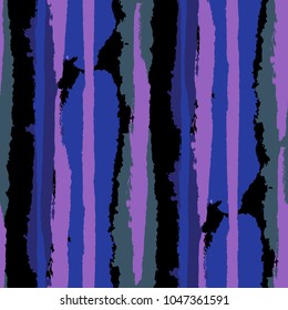 Grunge Background with Stripes. Painted Lines. Texture with Vertical Brush Strokes. Scribbled Grunge Motif for Linen, Fabric, Wallpaper. Trendy Vector Background