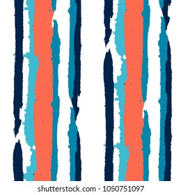 Grunge Background with Stripes. Painted Lines. Texture with Vertical Dry Brush Strokes. Scribbled Grunge Motif for Linen, Fabric, Textile. Retro Vector Background with Stripes