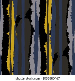 Grunge Background with Stripes. Painted Lines. Texture with Vertical Dry Brush Strokes. Scribbled Grunge Pattern for Sportswear, Paper, Cloth. Retro Vector Background