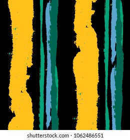 Grunge Background with Stripes. Painted Lines. Texture with Vertical Dry Brush Strokes. Scribbled Grunge Motif for Sportswear, Paper, Cloth. Retro Vector Background