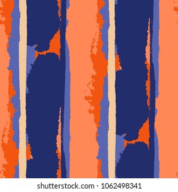 Grunge Background with Stripes. Painted Lines. Texture with Vertical Brush Strokes. Scribbled Grunge Rapport for Sportswear, Fabric, Cloth. Rustic Vector Background with Stripes