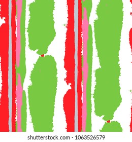 Grunge Background with Stripes. Painted Lines. Texture with Vertical Brush Strokes. Scribbled Grunge Pattern for Linen, Fabric, Wallpaper. Rustic Vector Background