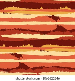 Grunge Background with Stripes. Painted Lines. Texture with Horizontal Dry Brush Strokes. Scribbled Grunge Pattern for Cloth, Fabric, Textile. Rustic Vector Background
