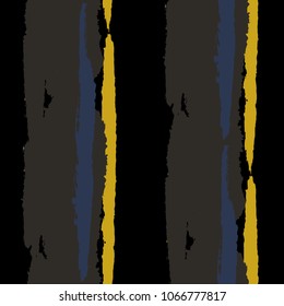 Grunge Background with Stripes. Painted Lines. Texture with Vertical Dry Brush Strokes. Scribbled Grunge Motif for Cloth, Swimwear, Textile. Rustic Vector Background