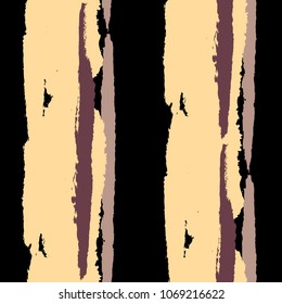 Grunge Background with Stripes. Painted Lines. Texture with Vertical Brush Strokes. Scribbled Grunge Pattern for Cloth, Fabric, Textile. Trendy Vector Background