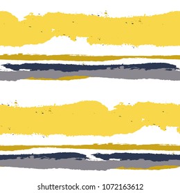 Grunge Background with Stripes. Painted Lines. Texture with Horizontal Dry Brush Strokes. Scribbled Grunge Pattern for Sportswear, Paper, Cloth. Trendy Vector Background