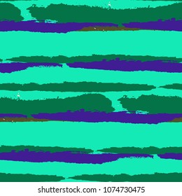 Grunge Background with Stripes. Painted Lines. Texture with Horizontal Dry Brush Strokes. Scribbled Grunge Motif for Linen, Fabric, Wallpaper. Trendy Vector Background