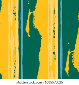 Grunge Background with Stripes. Painted Lines. Texture with Vertical Dry Brush Strokes. Scribbled Grunge Motif for Cloth, Fabric, Textile. Trendy Vector Background with Stripes