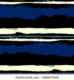 Grunge Background with Stripes. Painted Lines. Texture with Horizontal Dry Brush Strokes. Scribbled Grunge Pattern for Cloth, Fabric, Textile. Rustic Vector Background with Stripes