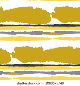 Grunge Background with Stripes. Painted Lines. Texture with Horizontal Dry Brush Strokes. Scribbled Grunge Motif for Sportswear, Paper, Cloth. Rustic Vector Background with Stripes