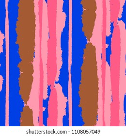 Grunge Background with Stripes. Painted Lines. Texture with Vertical Brush Strokes. Scribbled Grunge Rapport for Linen, Fabric, Wallpaper. Retro Vector Background