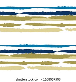 Grunge Background with Stripes. Painted Lines. Texture with Horizontal Brush Strokes. Scribbled Grunge Rapport for Sportswear, Paper, Cloth. Rustic Vector Background with Stripes