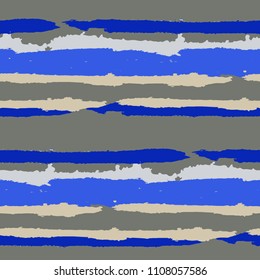 Grunge Background with Stripes. Painted Lines. Texture with Horizontal Brush Strokes. Scribbled Grunge Rapport for Cloth, Fabric, Textile. Trendy Vector Background with Stripes