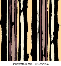 Grunge Background with Stripes. Painted Lines. Texture with Vertical Brush Strokes. Scribbled Grunge Pattern for Sportswear, Paper, Cloth. Trendy Vector Background with Stripes