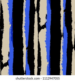 Grunge Background with Stripes. Painted Lines. Texture with Vertical Brush Strokes. Scribbled Grunge Rapport for Linen, Fabric, Wallpaper. Trendy Vector Background with Stripes