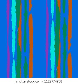 Grunge Background with Stripes. Painted Lines. Texture with Vertical Brush Strokes. Scribbled Grunge Motif for Sportswear, Fabric, Wallpaper. Retro Vector Background