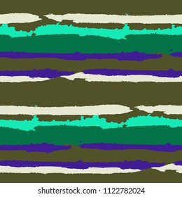 Grunge Background with Stripes. Painted Lines. Texture with Horizontal Dry Brush Strokes. Scribbled Grunge Rapport for Linen, Fabric, Wallpaper. Trendy Vector Background with Stripes