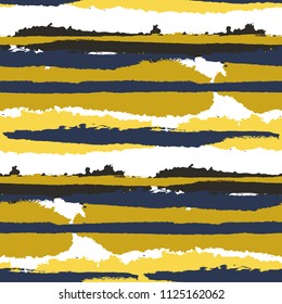 Grunge Background with Stripes. Painted Lines. Texture with Horizontal Brush Strokes. Scribbled Grunge Motif for Sportswear, Fabric, Wallpaper. Trendy Vector Background