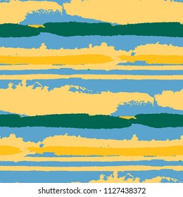 Grunge Background with Stripes. Painted Lines. Texture with Horizontal Brush Strokes. Scribbled Grunge Rapport for Sportswear, Paper, Cloth. Retro Vector Background with Stripes