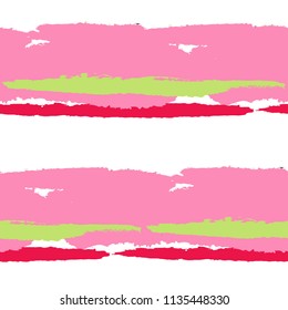 Grunge Background with Stripes. Painted Lines. Texture with Horizontal Dry Brush Strokes. Scribbled Grunge Rapport for Sportswear, Paper, Cloth. Retro Vector Background with Stripes