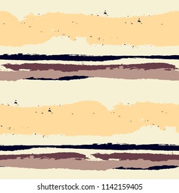 Grunge Background with Stripes. Painted Lines. Texture with Horizontal Dry Brush Strokes. Scribbled Grunge Rapport for Linen, Fabric, Wallpaper. Rustic Vector Background