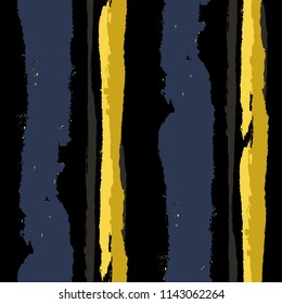 Grunge Background with Stripes. Painted Lines. Texture with Vertical Brush Strokes. Scribbled Grunge Motif for Sportswear, Fabric, Wallpaper. Trendy Vector Background with Stripes